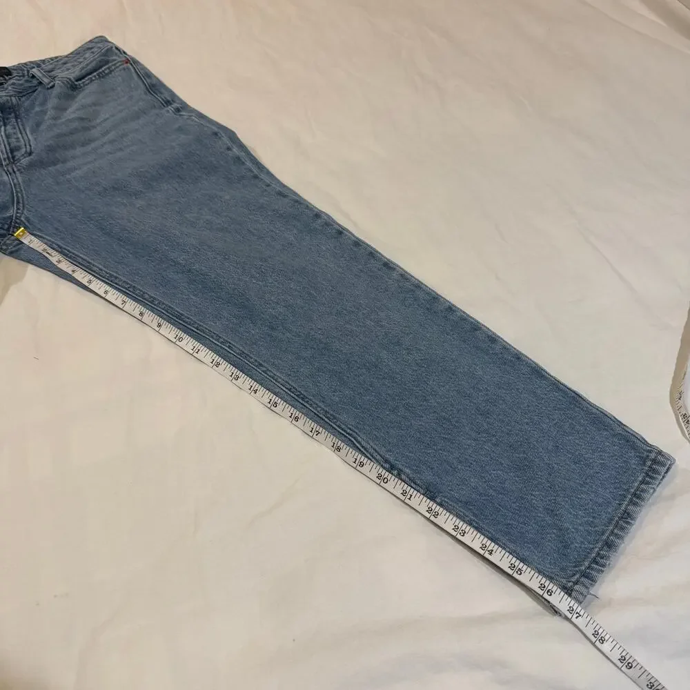 House of Harlow 1960 Button Fly Split Hem Straight Leg Jean 30